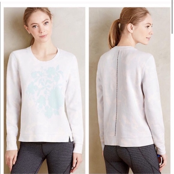 Anthropologie Pure + Good Serein Crewneck Graphic Print Sweatshirt XXSP 672 - Picture 2 of 8